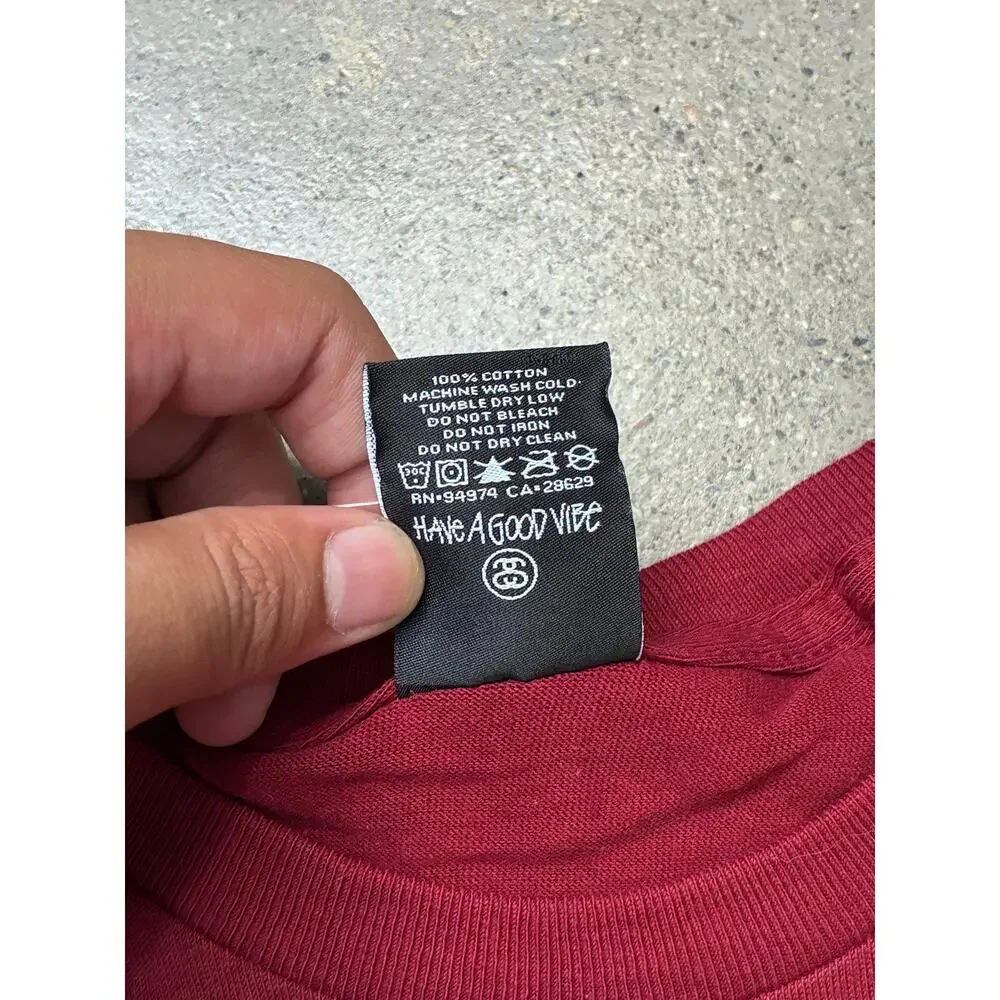 Stussy Get Ready Rock Steady Burgundy Small